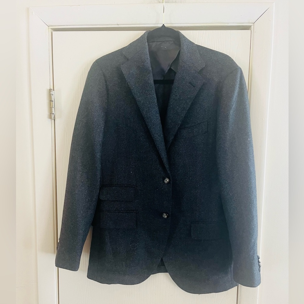 Men’s Proper Cloth Loro Piana Cashmere Italian Wool Tweed Preppy Luxury Blazer
